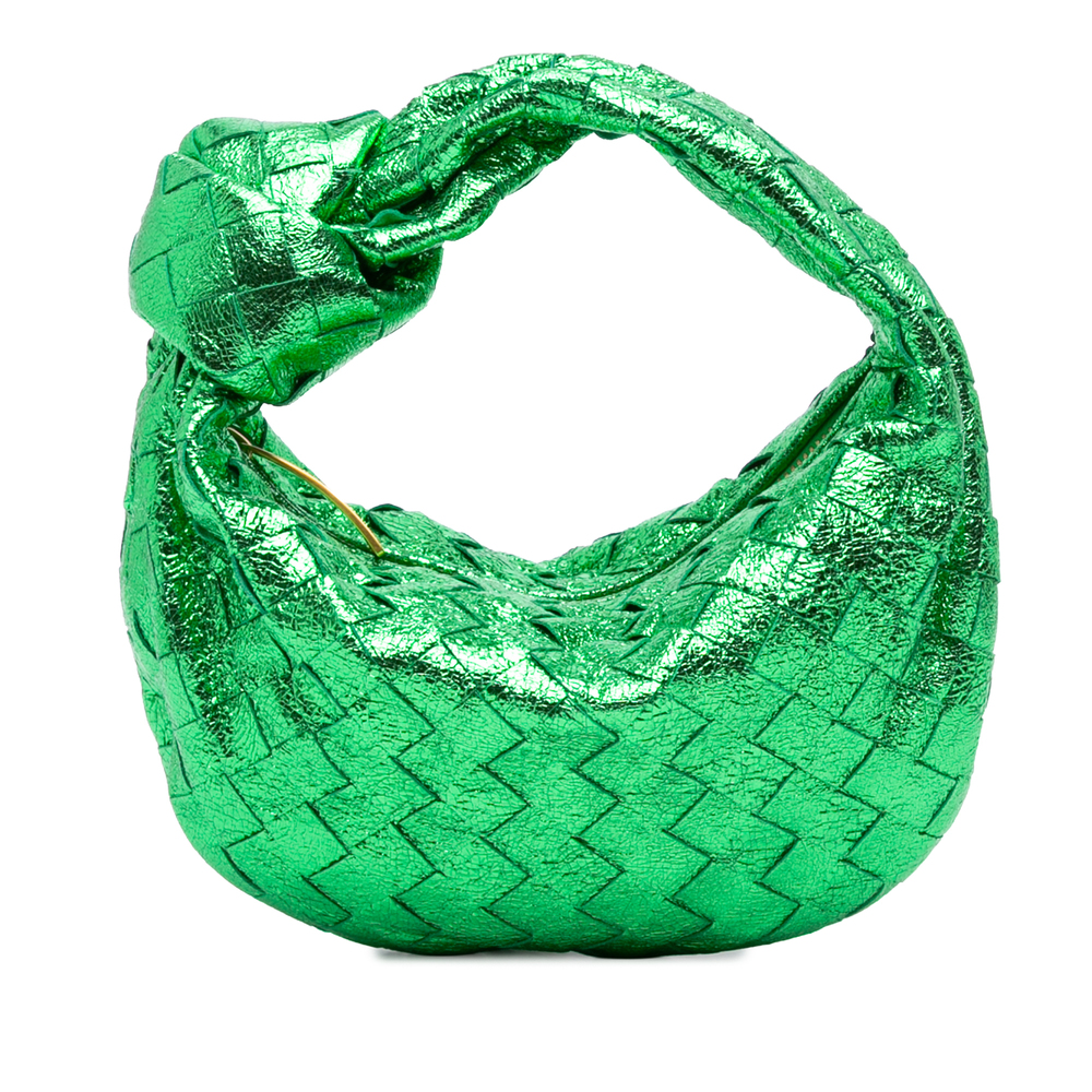 Pre-Loved Bottega Veneta Mini Metallic Nappa Intrecciato Jodie